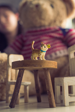 Close up to miniature decorationの写真素材