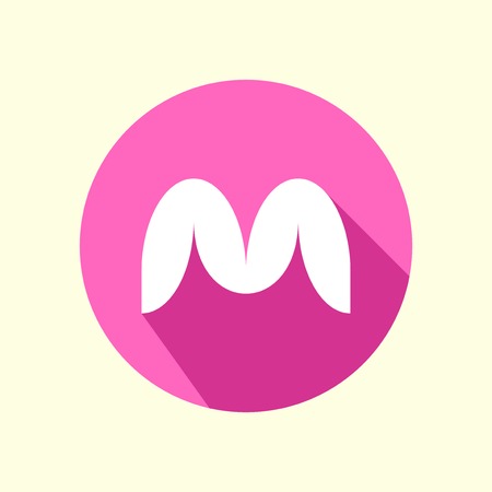 Letter M logotype. Modern logo idea sign. Universal emblem vector iconのイラスト素材