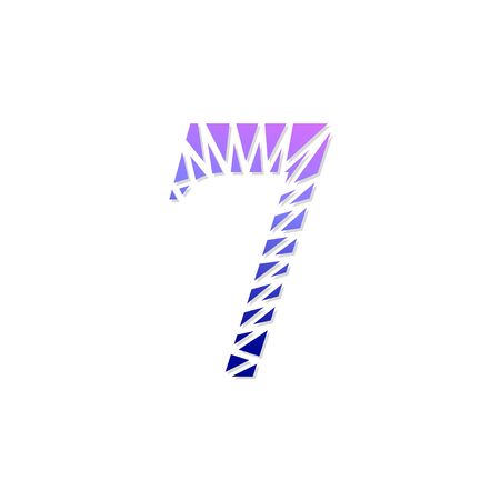 Logo number 7 vector. Abstract logo numberのイラスト素材
