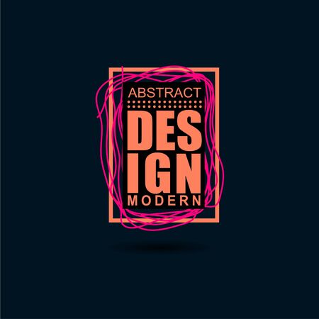 Vector frame for text Modern Art graphics for hipsters. element for design business cards, invitations, gift cardsのイラスト素材