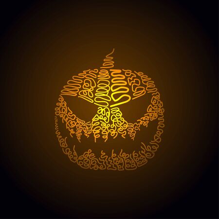 Vector illustration of Halloween pumpkin. hand drawing of Halloween pumpkinのイラスト素材