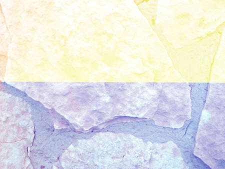 Closeup of colorful urban texture in Ukraine flag color - yellow and blue. Ukraine flag cairless paint shading with image of national flag. independence day banner.の写真素材