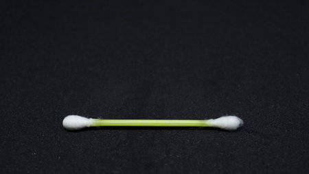 Ear Cotton Buds in have a black background