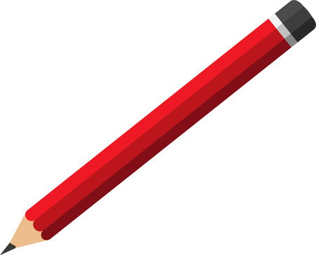 Red pencil. with white backgroundのイラスト素材