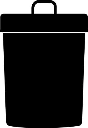 bin icon vector illustration. on white backgroundのイラスト素材