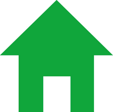 home icon symbol green color. on white backgroundのイラスト素材