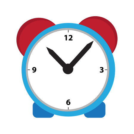 alarm time piece clock. on white backgroundのイラスト素材
