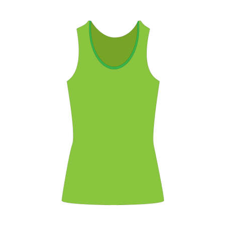 men inner wear t-shirt green color. vector on white backgroundのイラスト素材