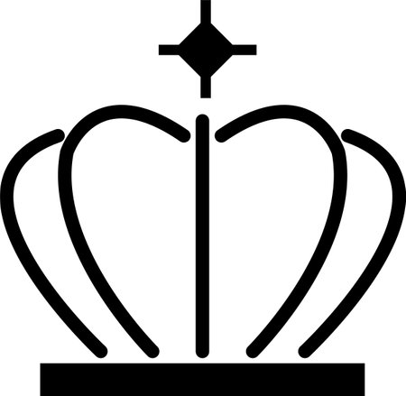 crown icon Black color. on white backgroundのイラスト素材