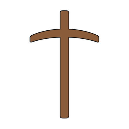 cross symbol. on white backgroundのイラスト素材