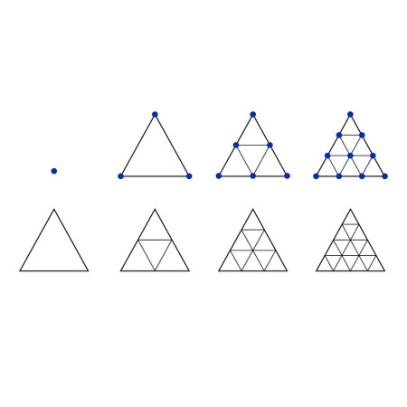 Basic scared geometry. thin line geometric triangle shape. isolated on white background. triangle...