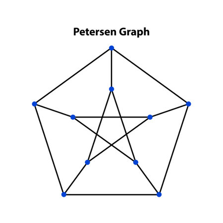 Petersen Graph. Sacred Geometry Vector Design Elements. This religion, philosophy, and spirituality symbols. the world of geometry with our intricate illustrations.のイラスト素材