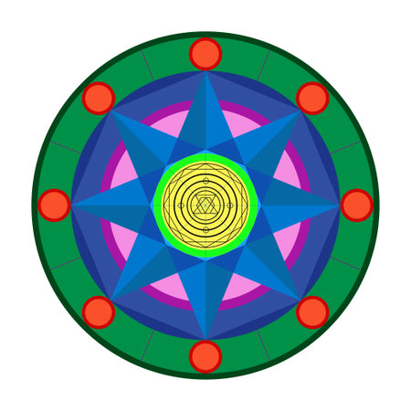 Scared Geometry Vector Design Elements color. This is religion, philosophy, and spirituality symbols. the world of geometry with our intricate illustrations.のイラスト素材