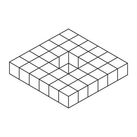 isometric cubes 3d shapes. cube Icon. In Trendy Design Vector. vector illustration on white backgroundのイラスト素材