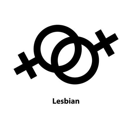 Lesbian Symbol icon. Gender icon. vector sign isolated on a white background illustration for graphic and web design.のイラスト素材