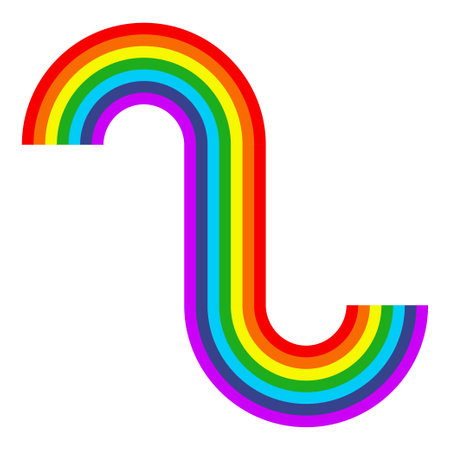 Simple 7-color rainbow element. vector illustration.のイラスト素材