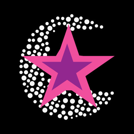 moon stars. stars, moon, abstract design elements for decoration. design templates in modern minimalist style Vector illustrationのイラスト素材