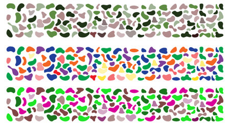 fluid liquids. Blob shape organic set. Random color cube drops simple shapes. Pebble, inkblot, drops and stone silhouettes. Collection of paint liquid black blotch spot irregular form. vectorのイラスト素材