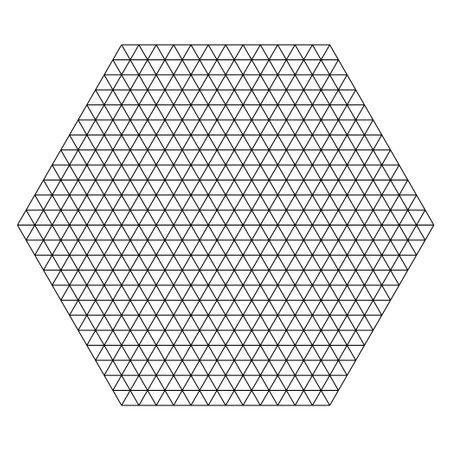 Triangular grid vector seamless pattern. Subtle thin lines texture, delicate minimalist lattice, mesh, net, triangles, hexagons. Abstract. vector illustration.のイラスト素材