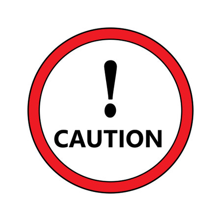 Caution vector sign. caution and keep out, do not enter and danger zone, stop. vector illustration. warning sign must be careful.のイラスト素材