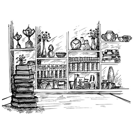 Book Shelfのイラスト素材