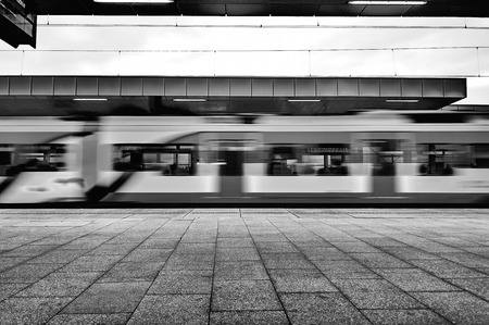 Warsaw, Poland - April 09, 2016:  Warszawa Stadion is a railway station, located in the district of Praga Poludnie close to the National Stadium.のeditorial素材