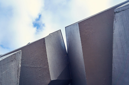 Brest, Belarus - December 28, 2016: The Main Entrance with carved five-pointed star to War Memorial Complex Brest-Hero-Fortress .のeditorial素材