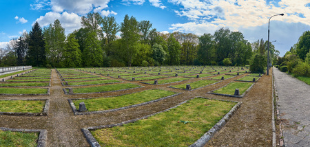 Warsaw, Poland - May 09, 2017: Soviet Military Cemetery in Victory Day - The anniversary of the signing of Nazi Germanys surrender in 1945のeditorial素材