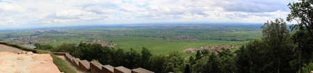 Rhine valley panoramic view, Rhineland-Palatinate, Germanyの写真素材