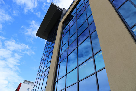 Building with large glass facade