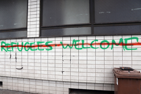 Germany: Refugees welcome?の写真素材