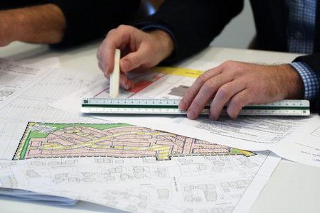 Urban Development plan, close-upの写真素材