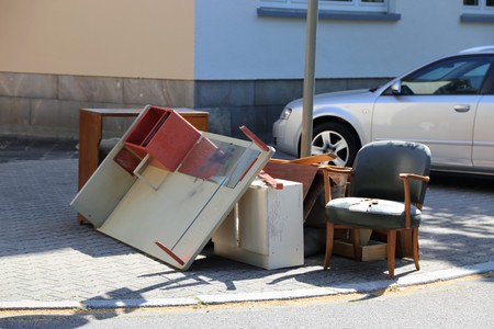 Bulky waste, household trashの写真素材