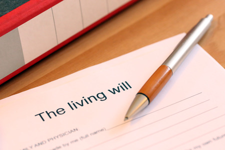 Blank form of the living wants on a deskの写真素材