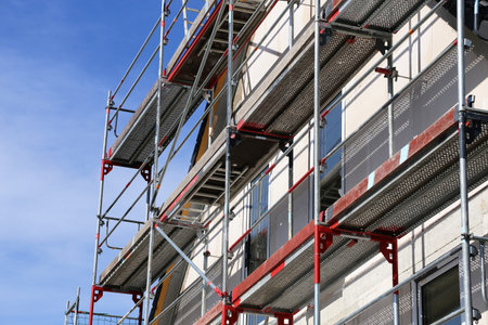 Scaffold on a building facade
