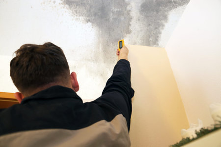 Check for moisture inside wall