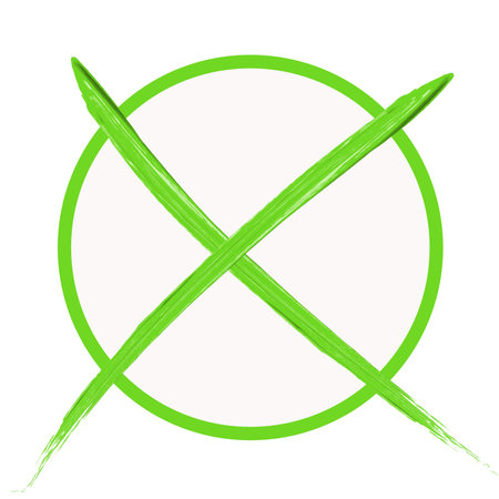 Circle with green cross