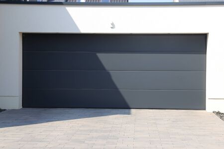 Modern new garage door (sectional door)の写真素材