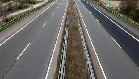Motorway with almost no traffic