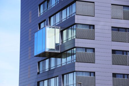 Modern building with facade claddingの写真素材