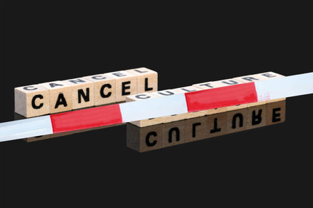 Symbolic image for the debate about the so-called Cancel Culture. Letter cubes show the words Cancel...