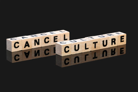 Symbolic image for the debate about the so-called Cancel Culture. Letter cubes show the words Cancel...