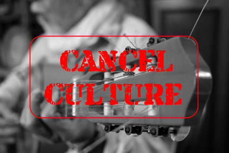 Symbolic image for the debate about the so-called "Cancel Culture" and the associated performance bans or cancellations by various artists in the recent pastの写真素材