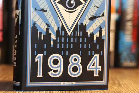 Close-up of the novel "1984" by George Orwell (Germany May 26, 2021)のeditorial素材