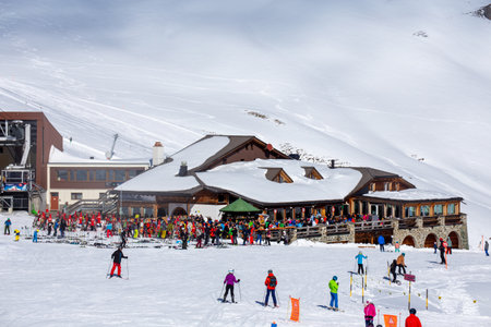 The ParsennhÃ¼tte in Davos, Switzerland (Davos, February 20, 2022)のeditorial素材