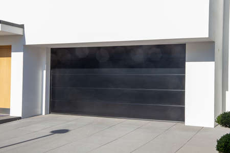 Modern new garage door (sectional door)の写真素材