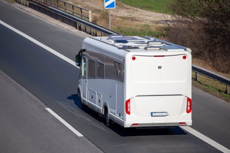 Campers on the motorway