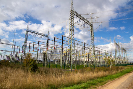 Substation in Germanyの写真素材