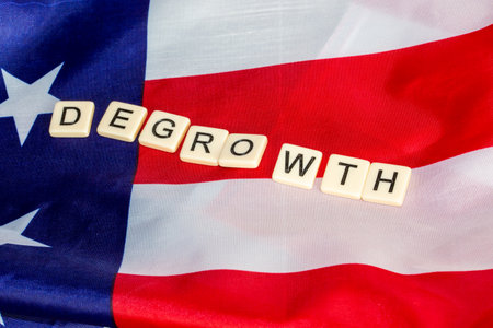 Symbolic image of degrowth: The growth-critical movement calls for a reduction of consumption and productionの写真素材