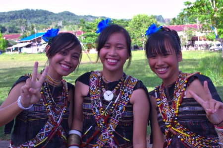 rungus girls of Kudat Sabah Malaysiaのeditorial素材